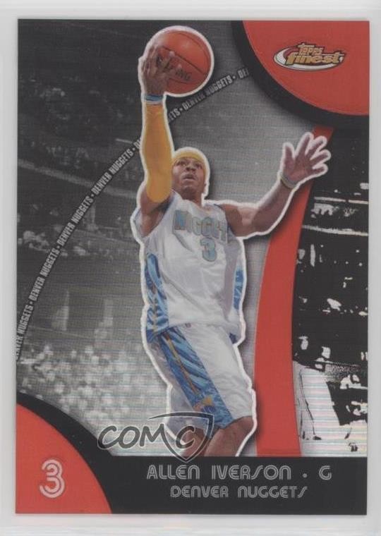 2007-08 Topps Finest Refractor Allen Iverson #23 HOF 0ex8