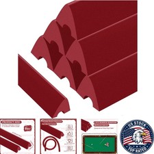 Durable K66 Pool Table Rail Cushions - 6 Pack Red Rubber Bumpers for All Tables