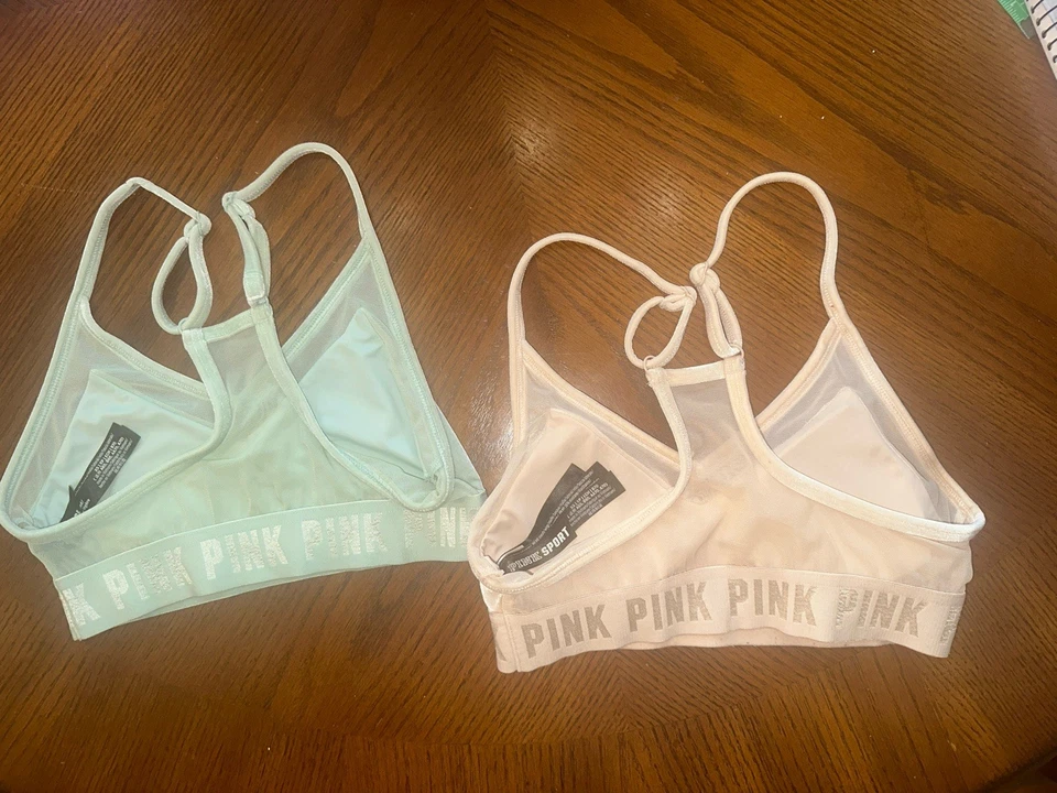 Victoria Secrets PINK Sports Velour & Mess Bras Size XS Set Of 2  - Image 2 of 4