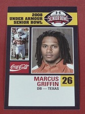 Marcus Griffin RC 2008 Senior Bowl Texas Longhorns Rookie Card Minnesota Vikings. rookie card picture