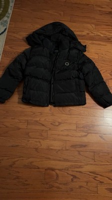 Trapstar Black Puffer Jacket with Hood and Zipper Closure