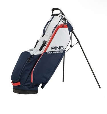 PING 2025 Hoofer Lite Double Strap 4-Way Stand Carry Golf Bag Navy