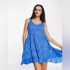 Free People Intimately Free Lace Detail Tunic Dress XS