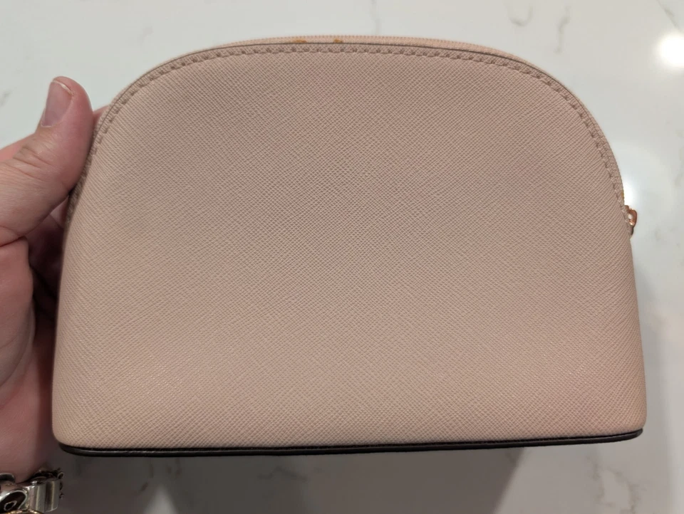 Bolso de Cosméticos Michael Kors Central Rayas Oro Rosa Cúpula Pequeño Foto 3 de 4