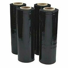 18" x 1500' 80 Ga 8 Rolls Pallet Stretch Film Hand Shrink Wrap 1500FT Black