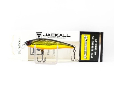 Jackall Squad Minnow 65SP Suspendieren Köder HL Gold & Black (0036)