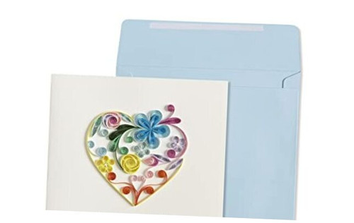 Mother's Day Card, Flower Heart, Includes a Unique Sentiment and Coordinating