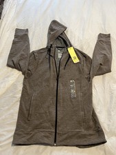 All in Motion Full Zip Athletic Jacket Women's Small Pockets Hoodie Light Brown