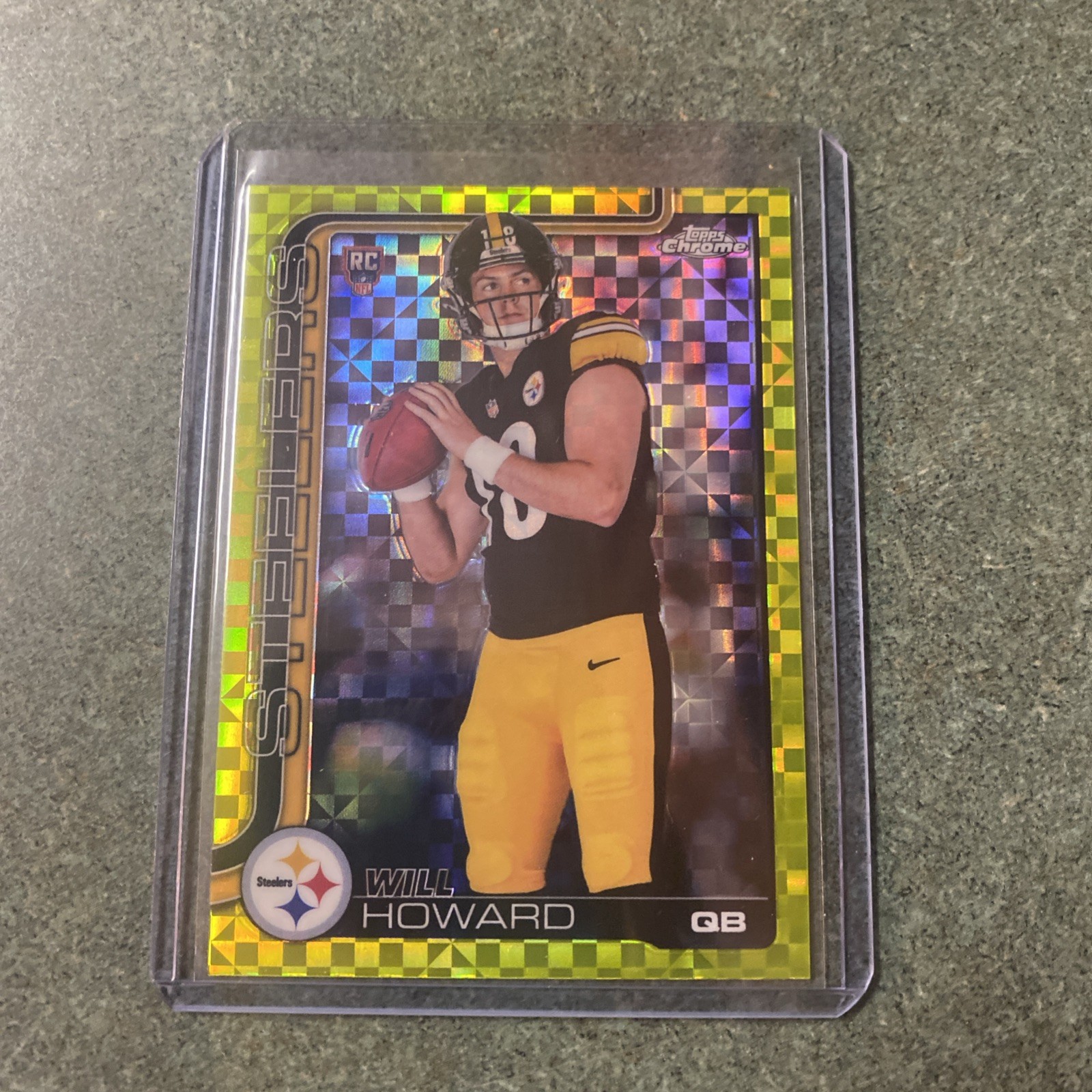 2025 Topps Chrome - Rookies Will Howard #321 Lime Green X-Fractor (RC).  KR124