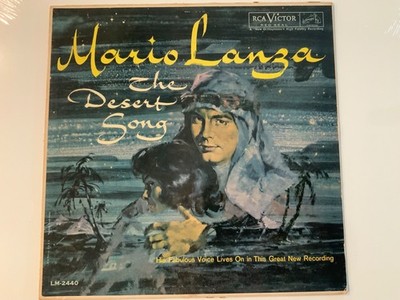 Mario Lanza, THE DESERT SONG, LP record, EX+, RCA Red Seal LSC-2440 vintage