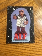 Vintage 1988 Alf Topps Sticker Card 25 Leopard Alf