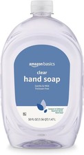 50 fl oz Amazon Basics Gentle Mild Clear Liquid Hand Soap Refill Triclosan-free