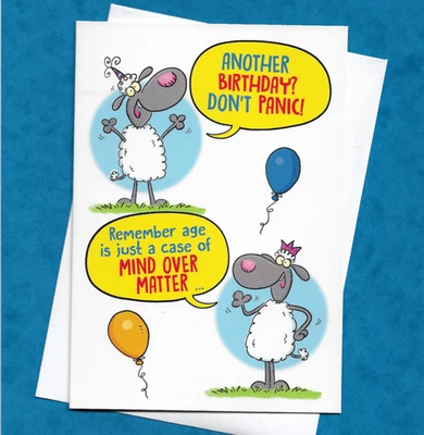 SIMON ELVIN Birthday Card Joke Humour Funny Humorous Male Female Man Men Woman Friend Age