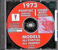 1973 Pontiac Werkstatt-Handbuch Und Karosserie-Reparatur Am CD-ROM, Werksservice