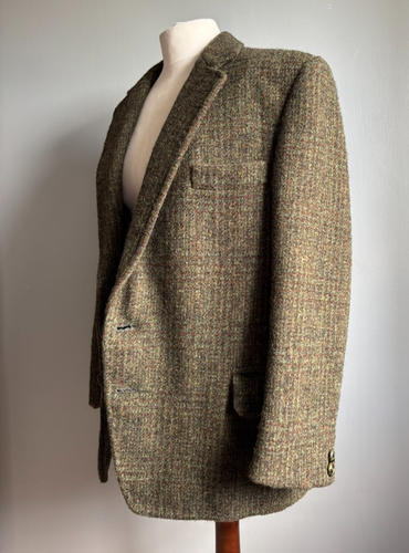 HARRIS TWEED JACKET 38 40 mens green 100% pure new wool JAGLA tailored GLASGOW - Picture 14 of 20