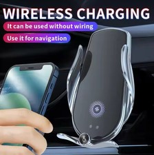 15W Wireless Car Charger Mount   Fast Charging Auto-Clamping Phone Holder for iP