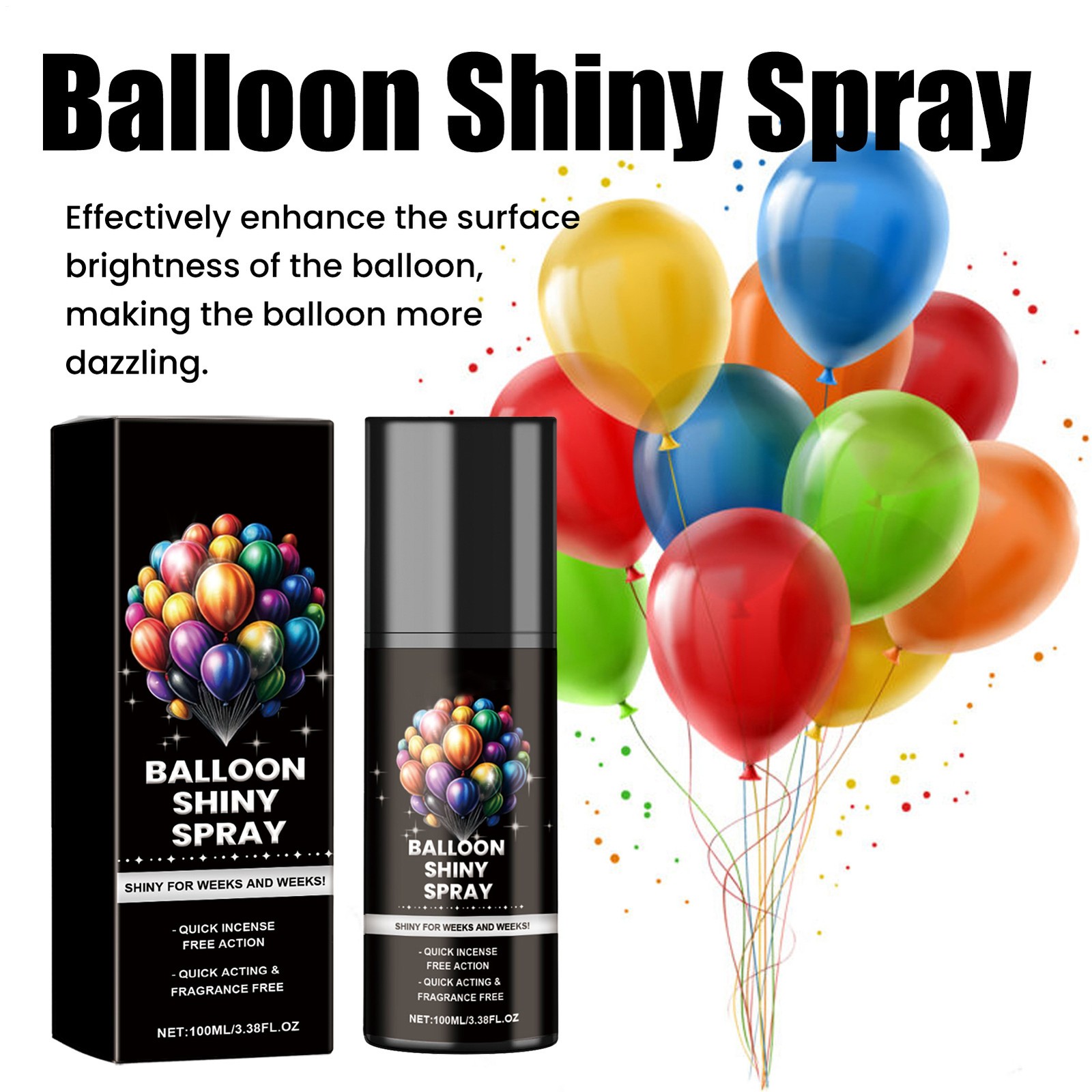 100ml Balloon Gloss Spray Quick Drying Balloon Shine Spray for Latex Balloons