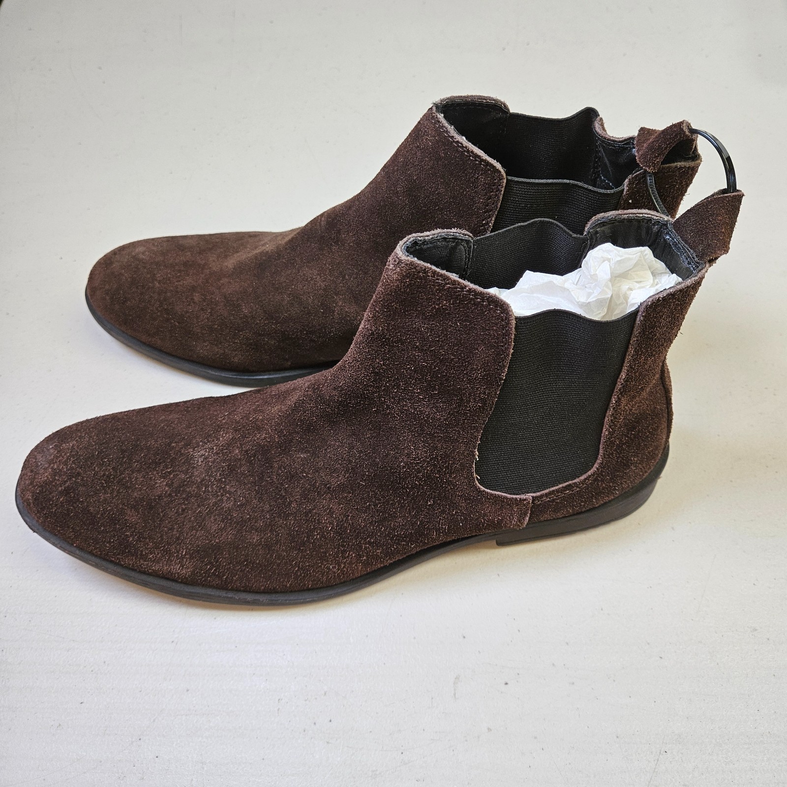 Brown Suede Chelsea Boots Mens UK 10 EU44 Slip On Ankle Boots