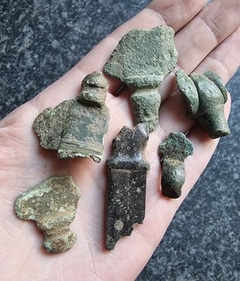 Anglo Saxon Brooch Fragments Metal Detecting Finds Antique