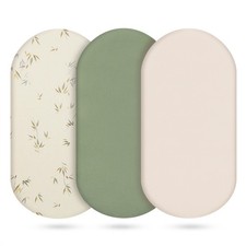 Muslin Bassinet Sheets 3 Pack, Cotton Bassinet Sheets for Baby Girl and Boy, ...