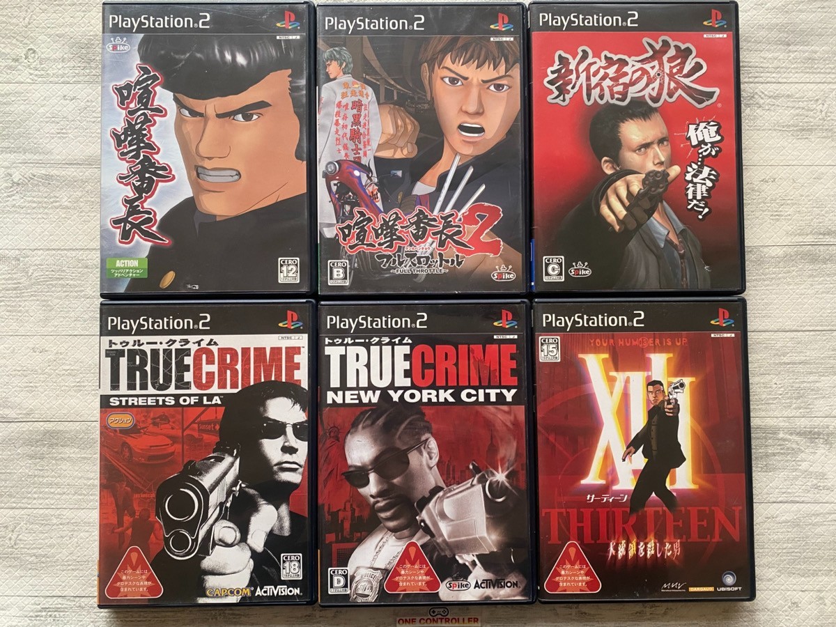 SONY PS2 Kenka Banchou 1 2 & True Crime & Shinjuku no Okami & XIII