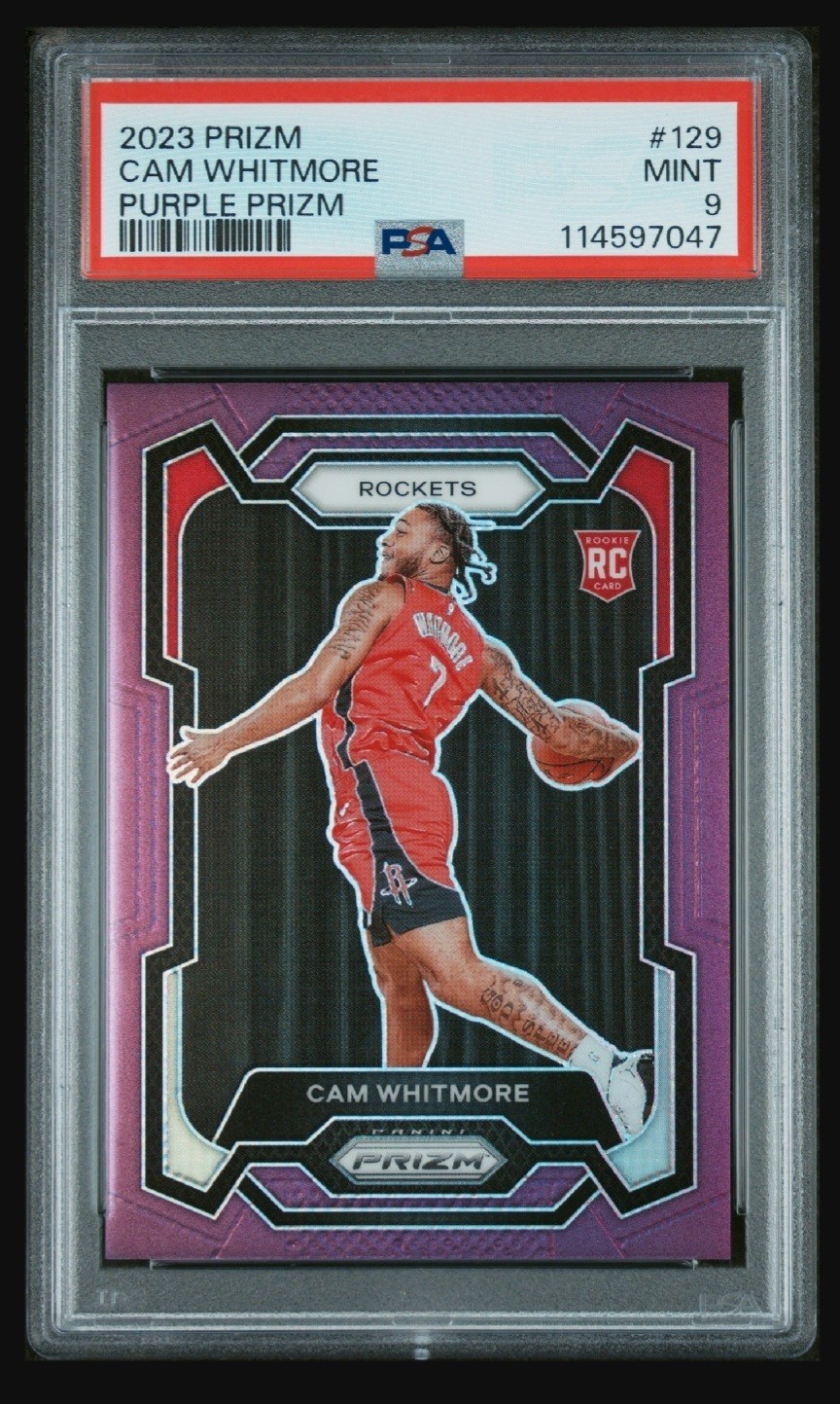 2023-24 Panini Prizm - Cam Whitmore #129 Purple Prizm /99 PSA 9 (RC)
