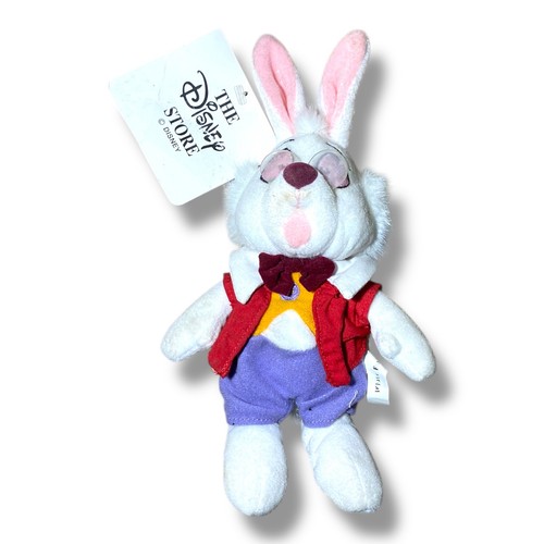 DISNEY STORE Alice In Wonderland White Rabbit Soft Toy Plush | eBay UK