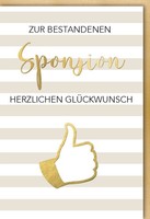 Sponsion - GlüCkwunschkarte Im Format 11,5 X 17 Cm Mit Umschlag - Zur Bestandene