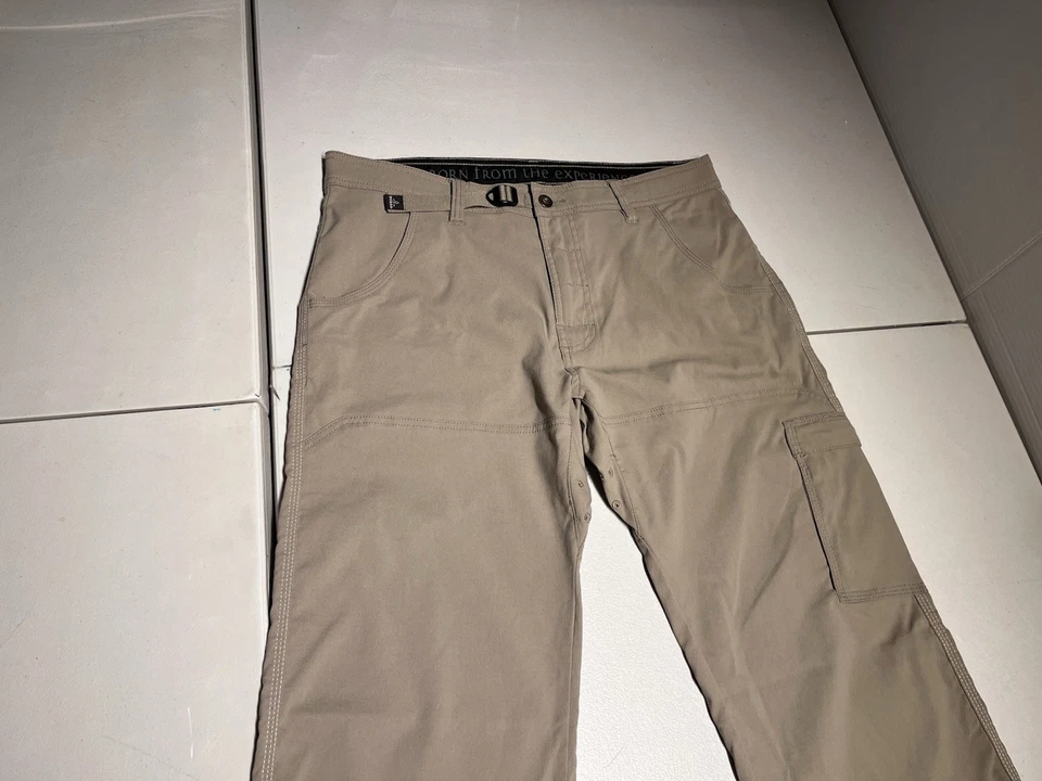 Брюки мужские Prana 33x34 Zion коричневые эластичные для походов на открытом воздухе нейлоновые 33,5 по внутреннему шву - Изображение 2 из 4