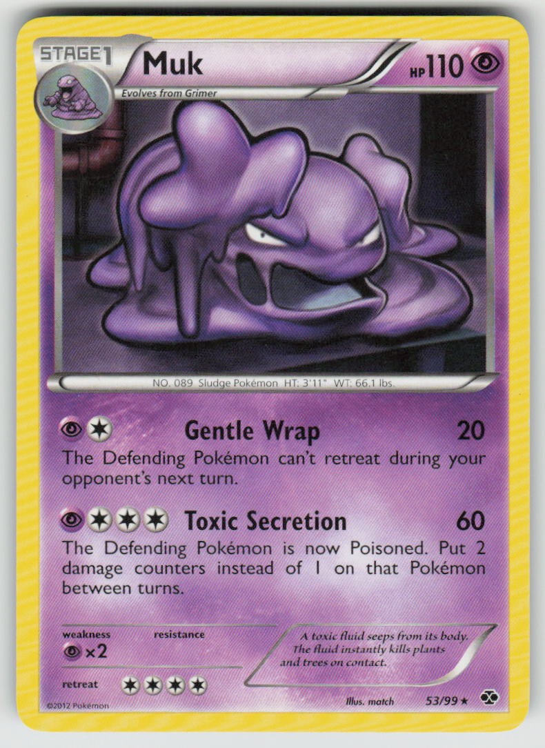 Muk 53/99 Rare Next Destinies Pokemon Lightly Played