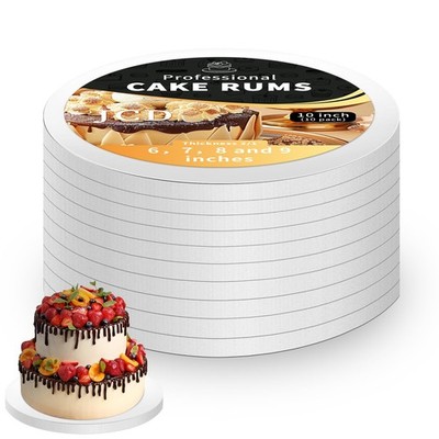 10 Packs Cake Boards 10 Inch Round - Sturdy 1/2'' Thick Cake Drum, Cake Base S...