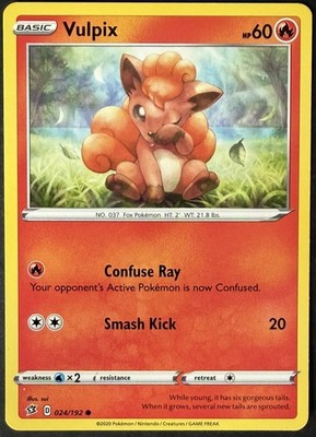 Vulpix Common SWSH02: Rebel Clash 024/192 NM