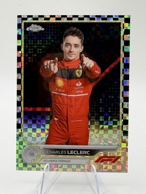 2022 Chrome Formula 1 F1 Racers Checker Flag Refractor Charles Leclerc #25