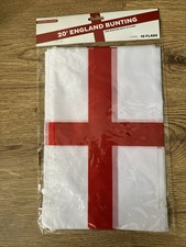 ENGLAND ST GEORGE WORLD CUP 2025 FLAG 20ft BUNTING 10 Flags