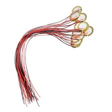 TIMESETL 15pcs Piezo Pickup 27mm Piezo Amplifiers Discs with 13" Leads for Ac...