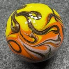 Handmade Marble Gold Lutz ( Flame - Swirl ) 1  1/2 + Inches (Z15) — photo 1