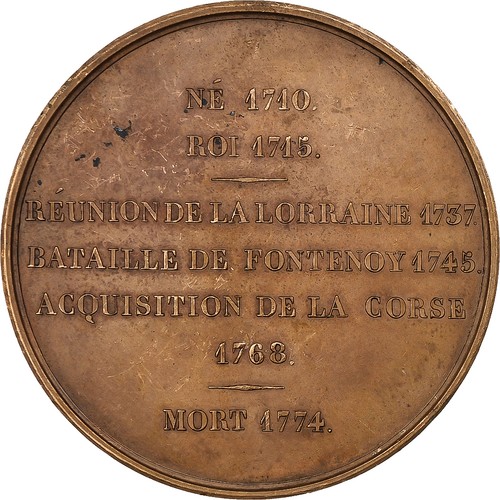 [#1028100] Frankrijk, Medaille, Les rois de France, Louis XV, Bronzen, Depuymaur - Afbeelding 2 van 2