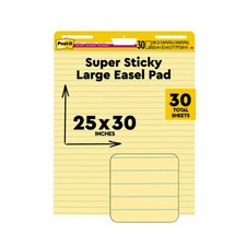 Post-it Super Sticky Easel Pad, 25 x 30 Inches, 30 Sheets/Pad, 1-Pad, Yellow