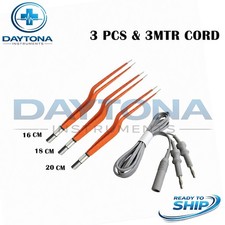 Non-stick Bayonet Bipolar Forceps 3 Pcs 3mtr Cord High Quality Non-stick Bayonet Bipolar Forceps 3 Pcs 3mtr Cord High Quality