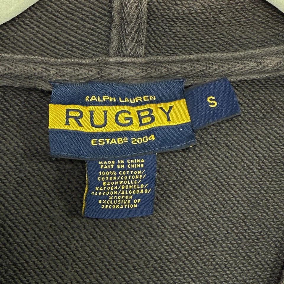 Sudadera con Capucha De Colección Ralph Lauren Rugby Mujer S Marrón Calavera Cremallera Completa Punk Gótico Y2K Foto 3 de 4