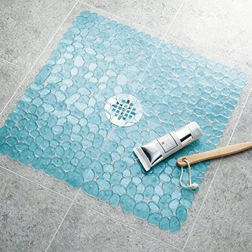 iDesign Pebblz Suction Non-Slip Square Bath Mat for Shower, Bathtub, Stall, 22" - Image 2 of 4
