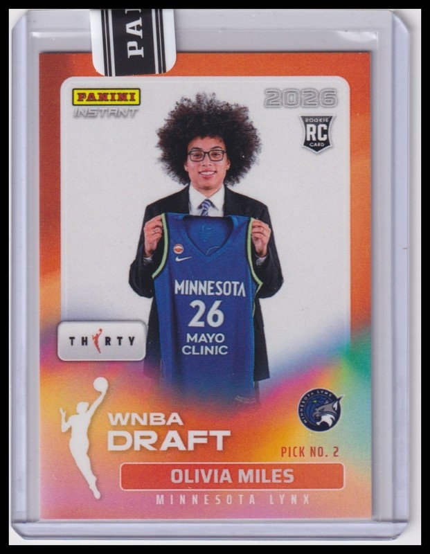 2026 Panini Instant WNBA Draft Night OLIVIA MILES RC #DN-2 Orange /30 