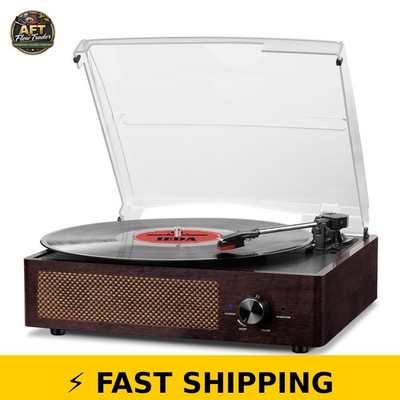cotsoco Vinyl Record Player with Bluetooth & 2 Speakers - Retro Design
