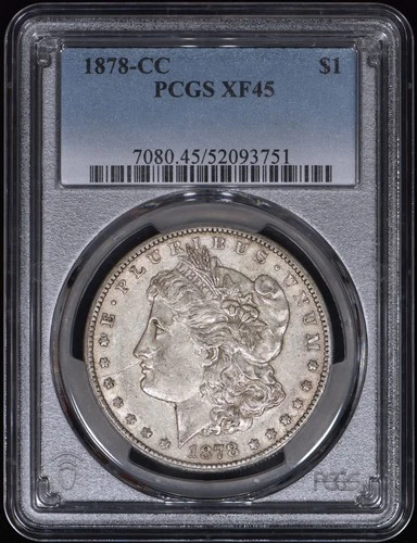 1878-CC Morgan Silver Dollar $1 PCGS XF45 - Original!