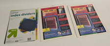 Lot of 3 C-Line 8-Tab Index Dividers Color-Dex School Supplies Organizers