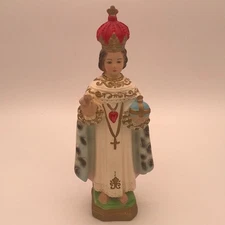 VTG (50's) Chalkware Infant of Prague Child Jesus Statue