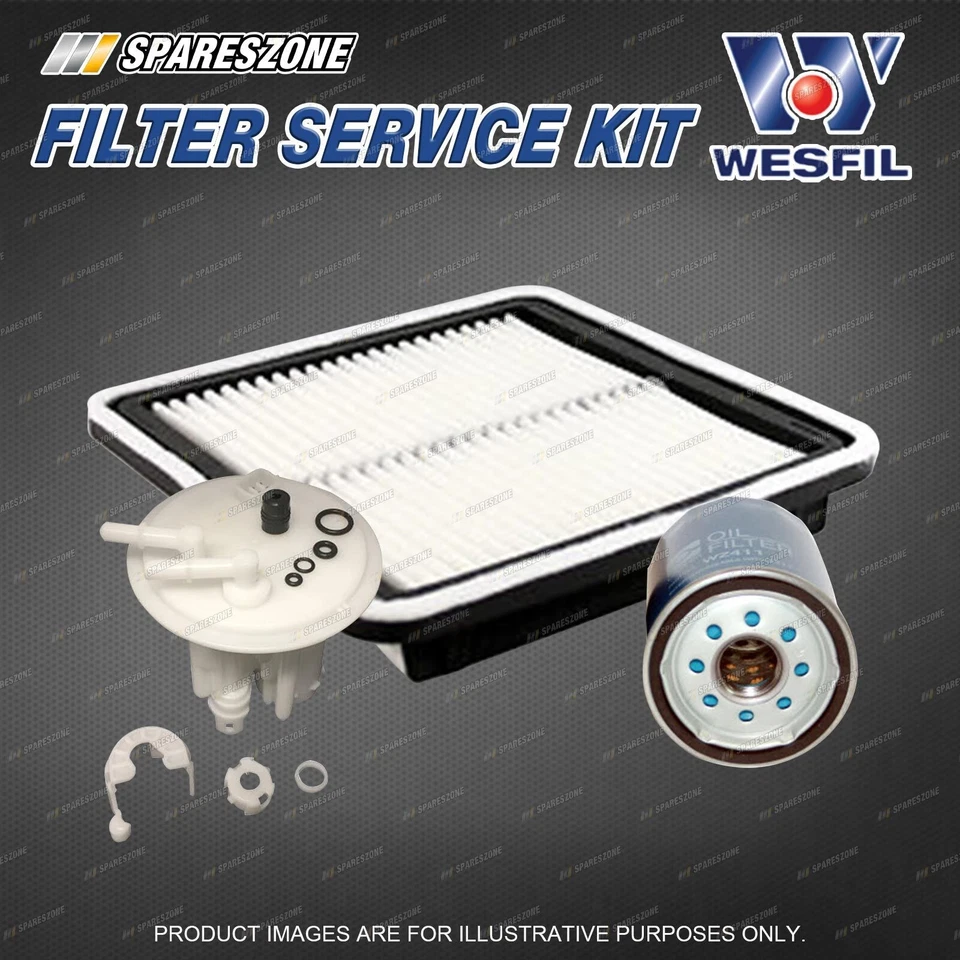 Wesfil Oil Air Fuel Filter Service Kit for Subaru Forester SH 2.5L