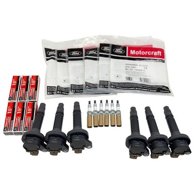 6PCS New DG549 Ignition Coil SP580 Spark Plug For Motorcraft Ford F150 3.5L