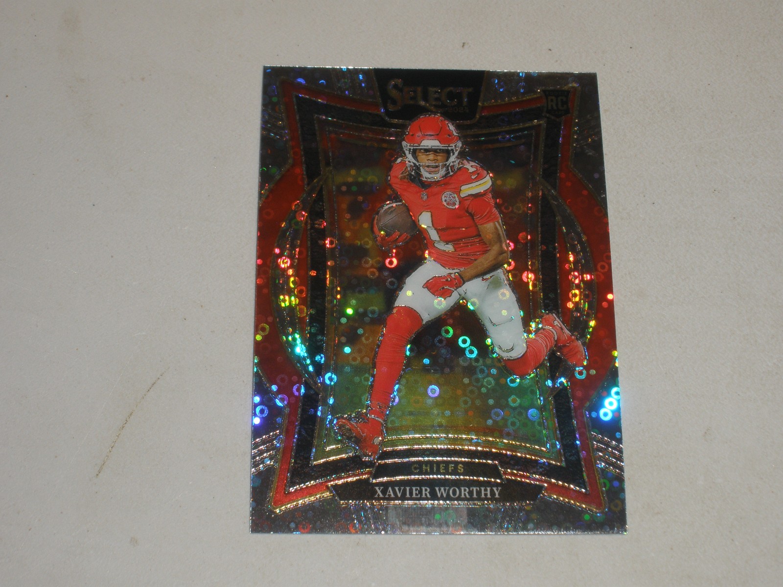 2024 Panini Select Concourse Level Silver Disco Prizm 32 Xavier Worthy Rookie RC