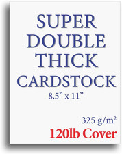 120Lb Cover Thick Cardstock Paper - Plain Heavy Bright White Stock - 8.5" X 11"